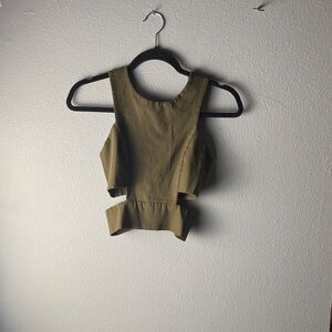 Windsor Olive Green Crop Top